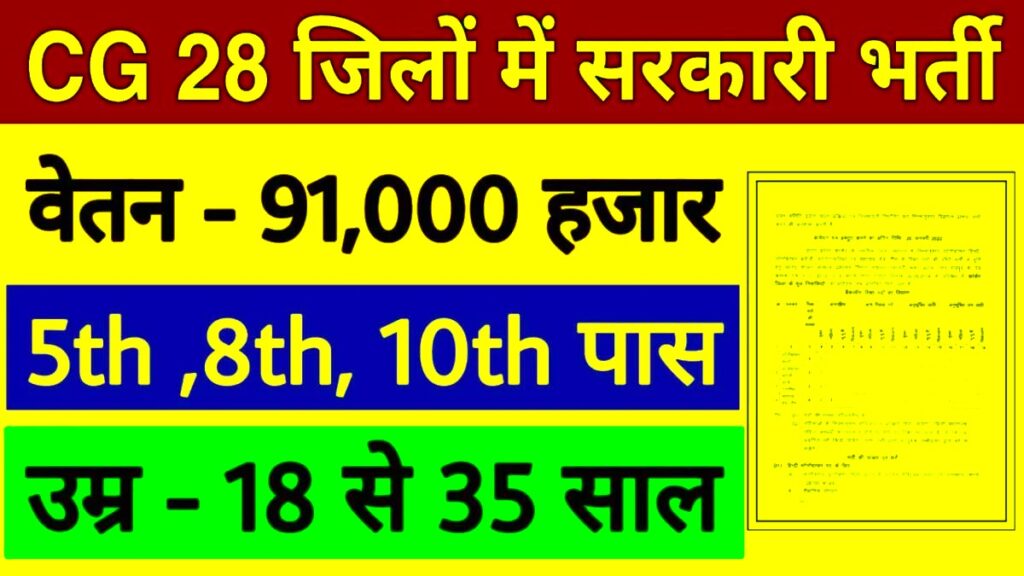 CG Durg Bhilai Raipur Balod Job