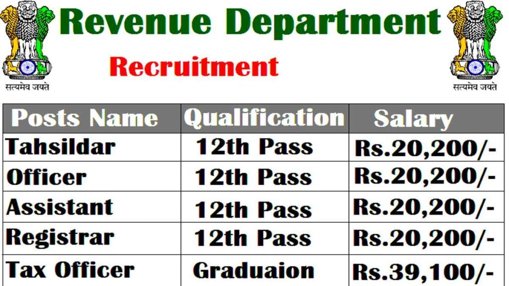 Tehsil Office Sarkari Jobs Apply