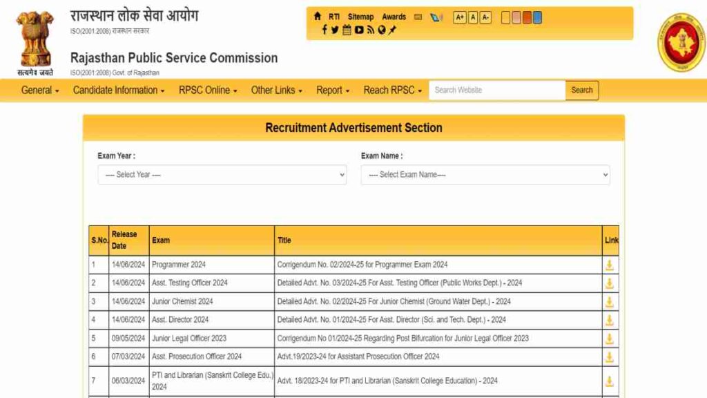 RPSC 2nd Grade Teacher Vacancy