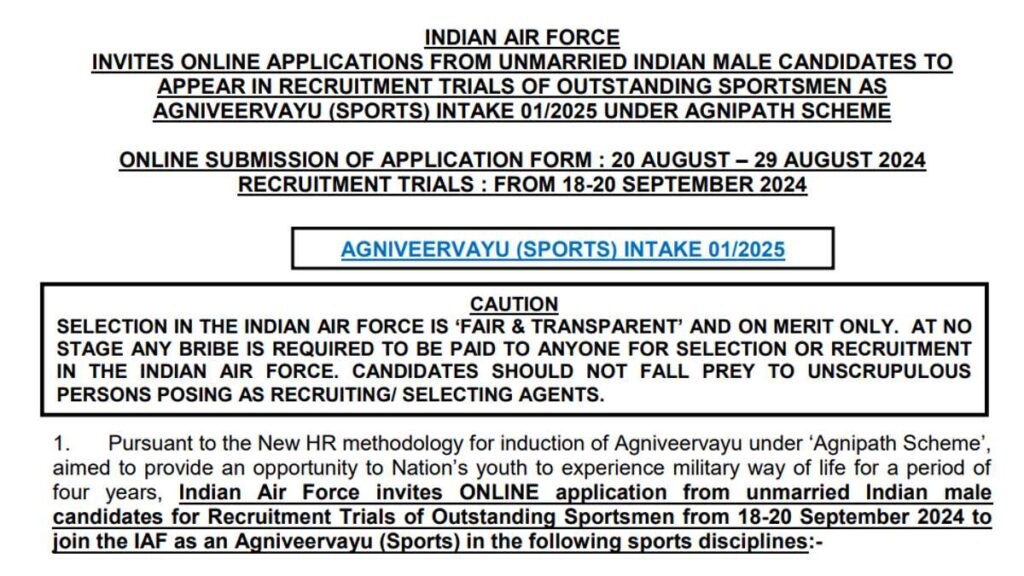 AirForce Agniveer Vacancy