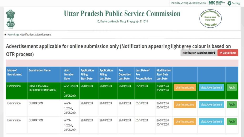 UPPSC Govt Job