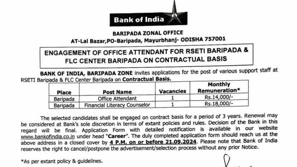 BOI Bank Jobs